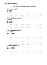 Bài tập ôn tập chương hình học học kì II môn Toán lớp 5 - Phạm Thanh Hùng
